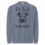 Pit Bull Mama Mode Garment-dyed Sweatshirt . Blue Jean
