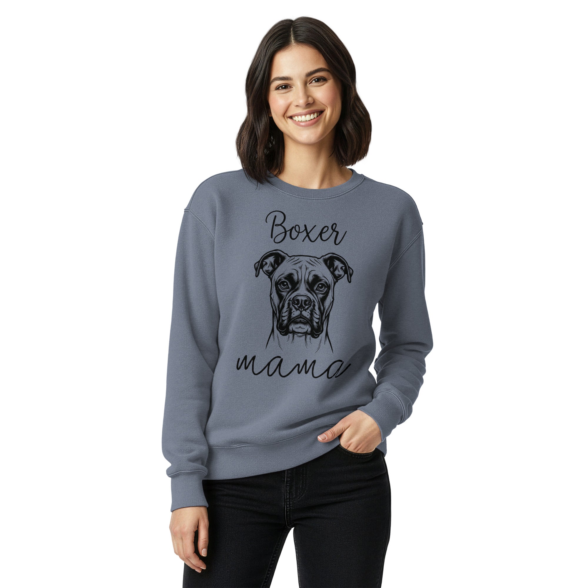 Boxer Mama Mode Garment-dyed Sweatshirt .