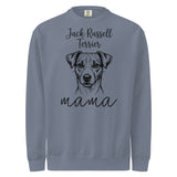 Jack Russell Terrier Mama Mode Garment-dyed Sweatshirt . Blue Jean