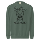 Boston Mama Mode Garment-Dyed Sweatshirt . Blue Spruce