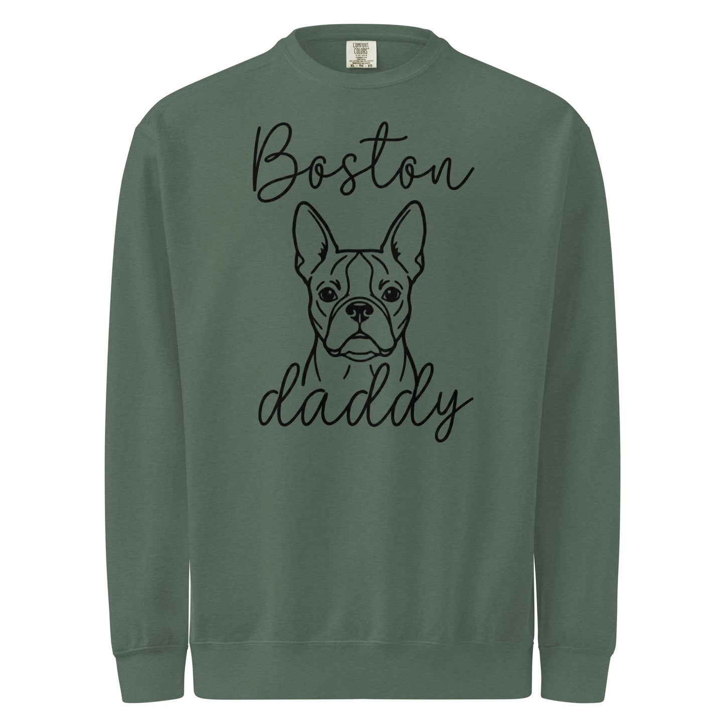 Boston Daddy Mode Garment-Dyed Sweatshirt . Blue Spruce