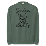 Boston Daddy Mode Garment-Dyed Sweatshirt . Blue Spruce