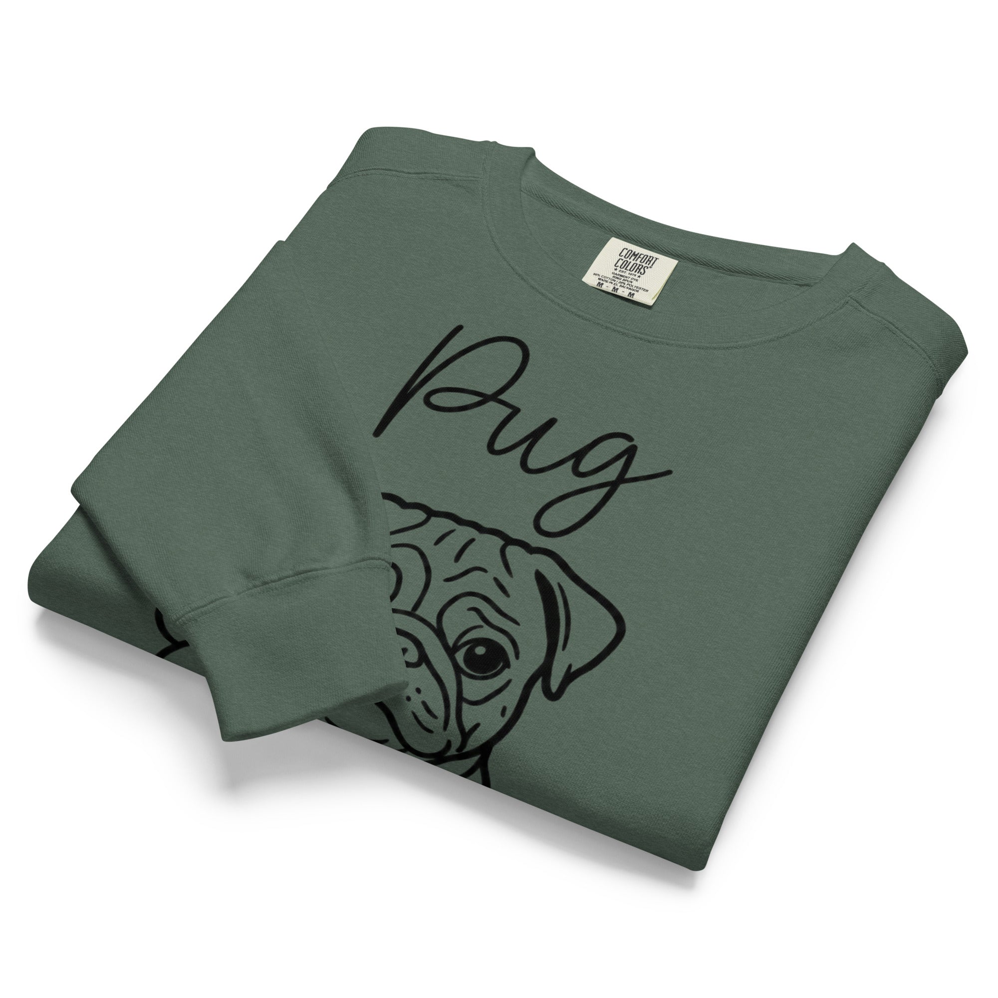 Pug Mama Mode Garment-dyed Sweatshirt .