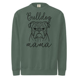 English Bulldog Mama Mode Garment-dyed Sweatshirt . Blue Spruce