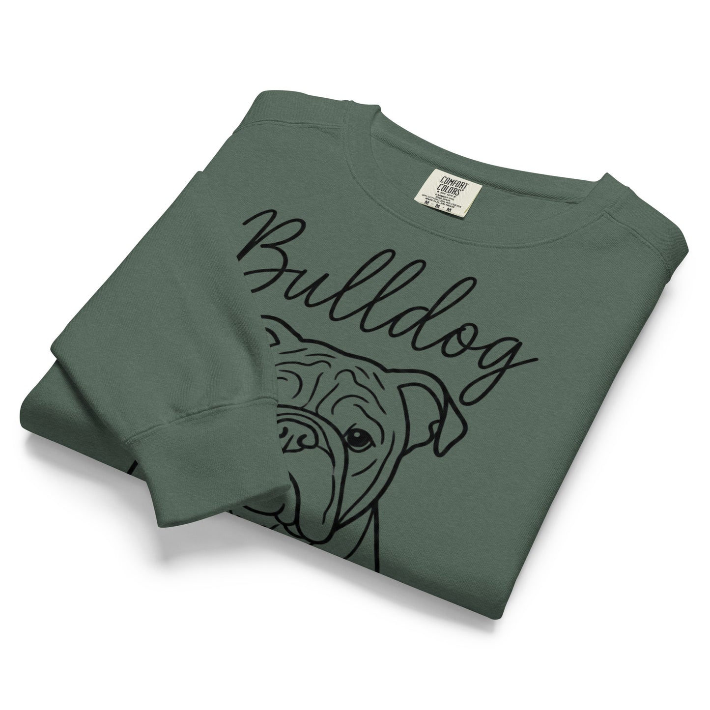 English Bulldog Mama Mode Garment-dyed Sweatshirt .