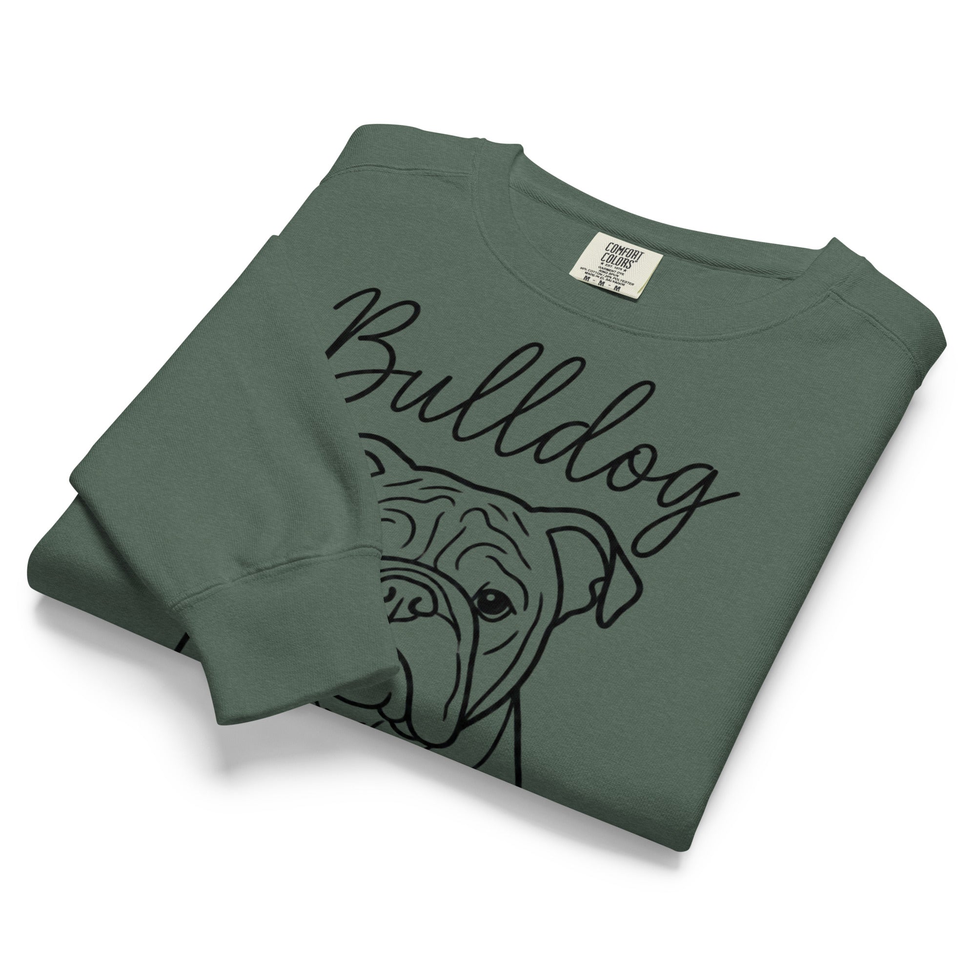 English Bulldog Mama Mode Garment-dyed Sweatshirt .