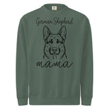 German Shepherd Mama Mode Garment-dyed Sweatshirt . Blue Spruce