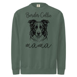 Border Collie Mama Mode Garment-dyed Sweatshirt . Blue Spruce