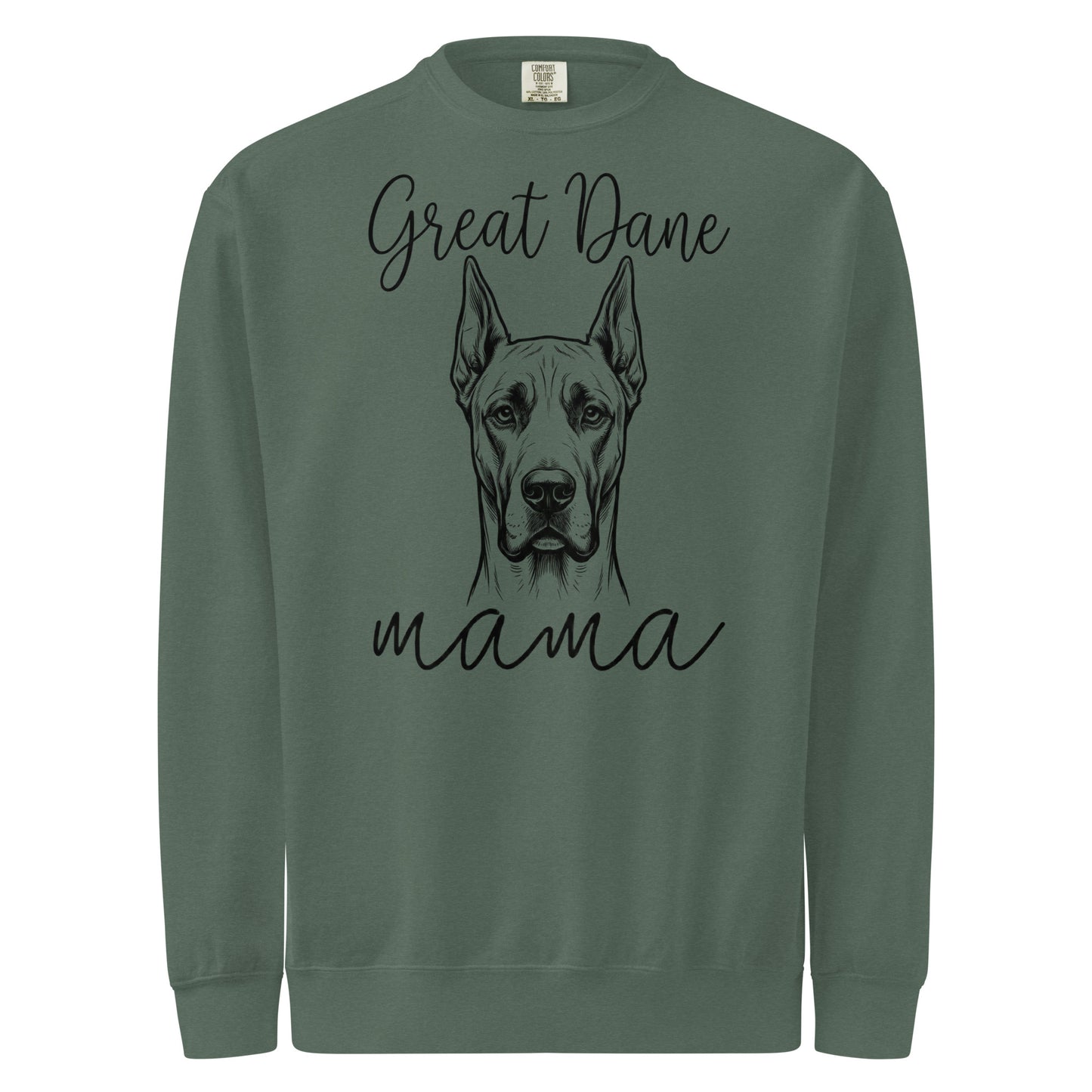 Great Dane Mama Mode Garment-dyed Sweatshirt . Blue Spruce