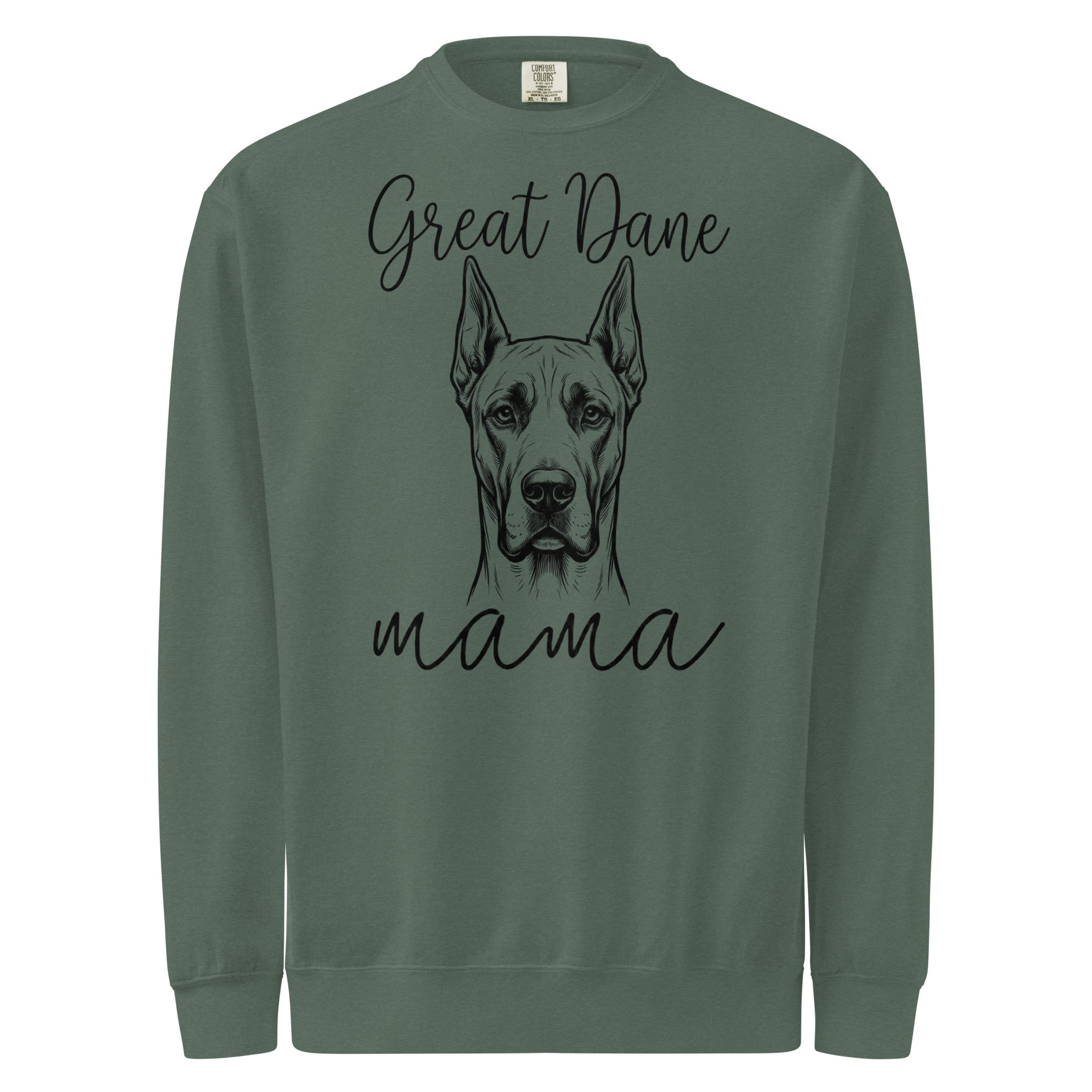 Great Dane Mama Mode Garment-dyed Sweatshirt . Blue Spruce