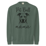Pit Bull Mama Mode Garment-dyed Sweatshirt . Blue Spruce