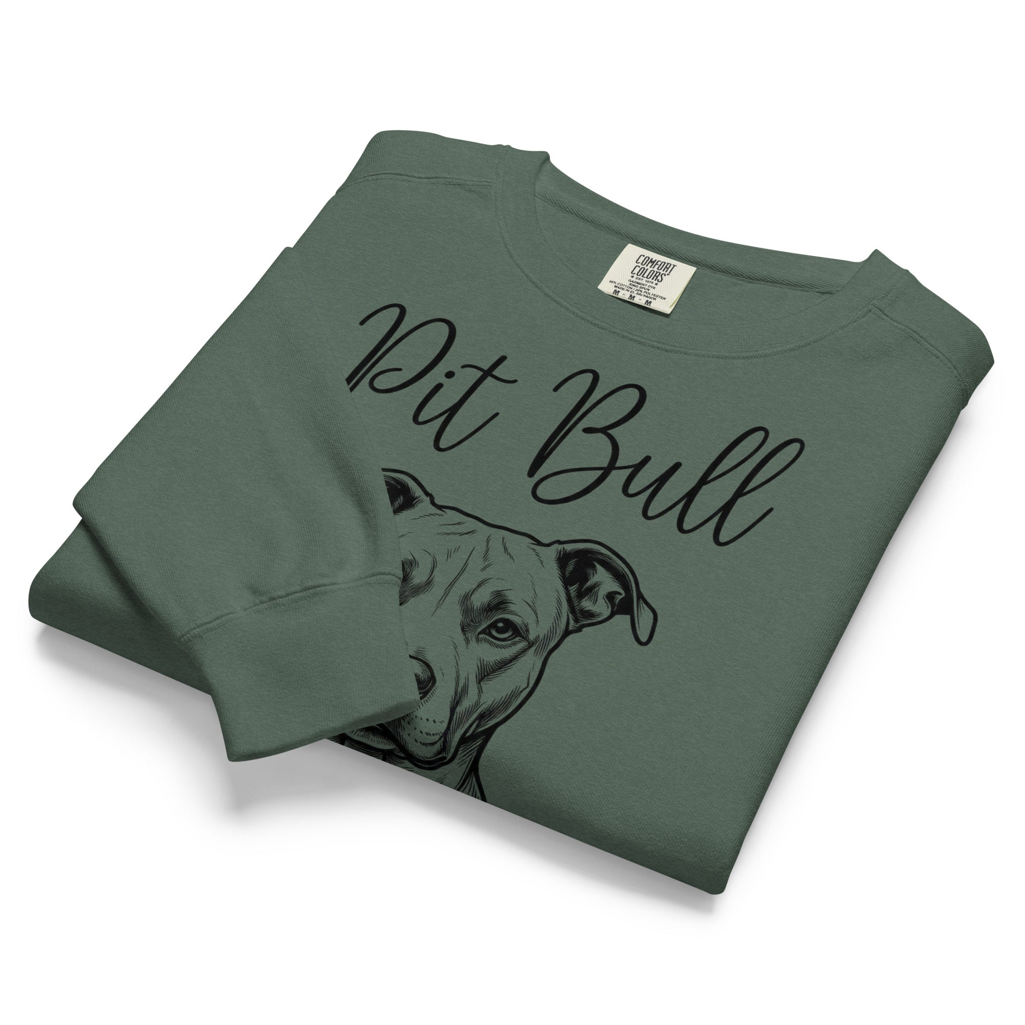 Pit Bull Mama Mode Garment-dyed Sweatshirt .