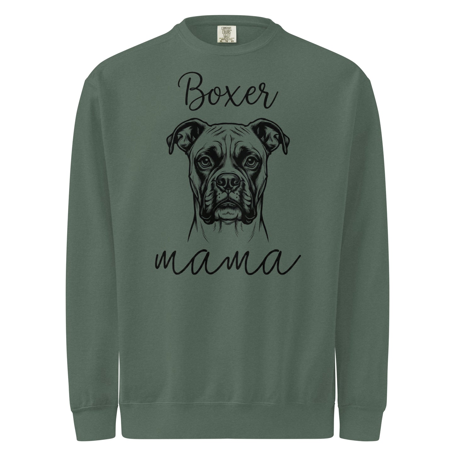 Boxer Mama Mode Garment-dyed Sweatshirt . Blue Spruce