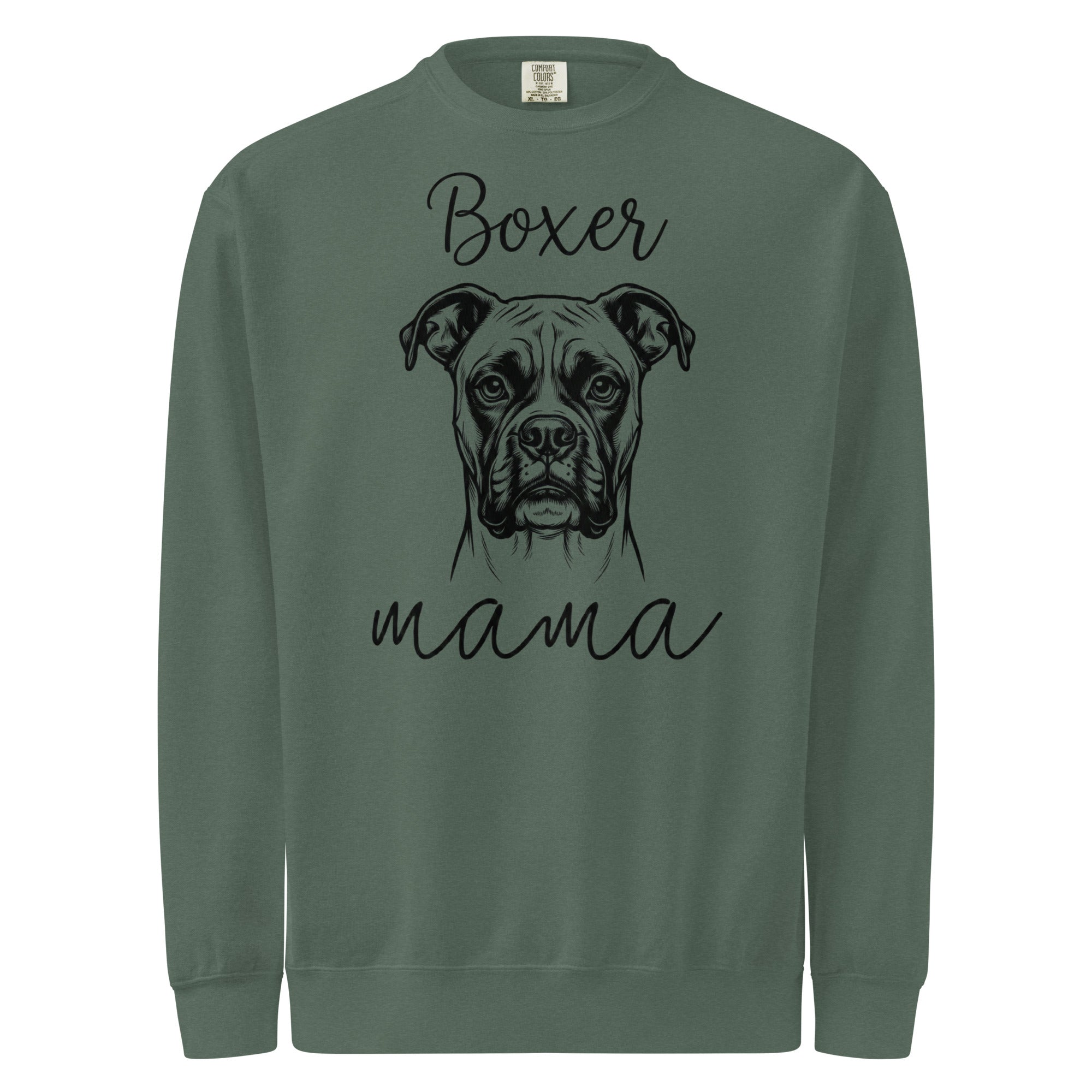 Boxer Mama Mode Garment-dyed Sweatshirt . Blue Spruce