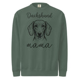 Dachshund Mama Mode Garment-dyed Sweatshirt . Blue Spruce