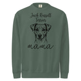 Jack Russell Terrier Mama Mode Garment-dyed Sweatshirt . Blue Spruce
