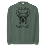 Chihuahua Mama Mode Garment-dyed Sweatshirt . Blue Spruce