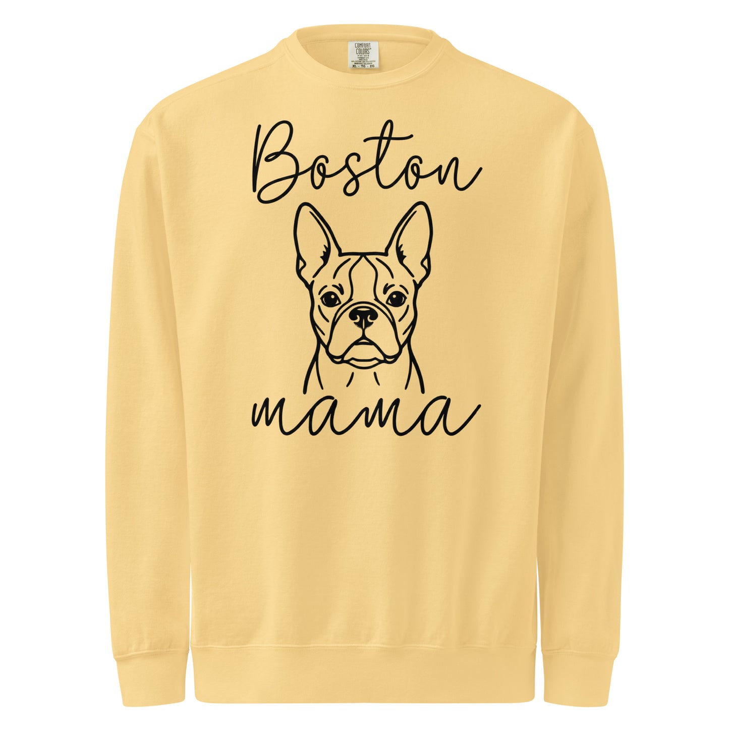 Boston Mama Mode Garment-Dyed Sweatshirt . Butter
