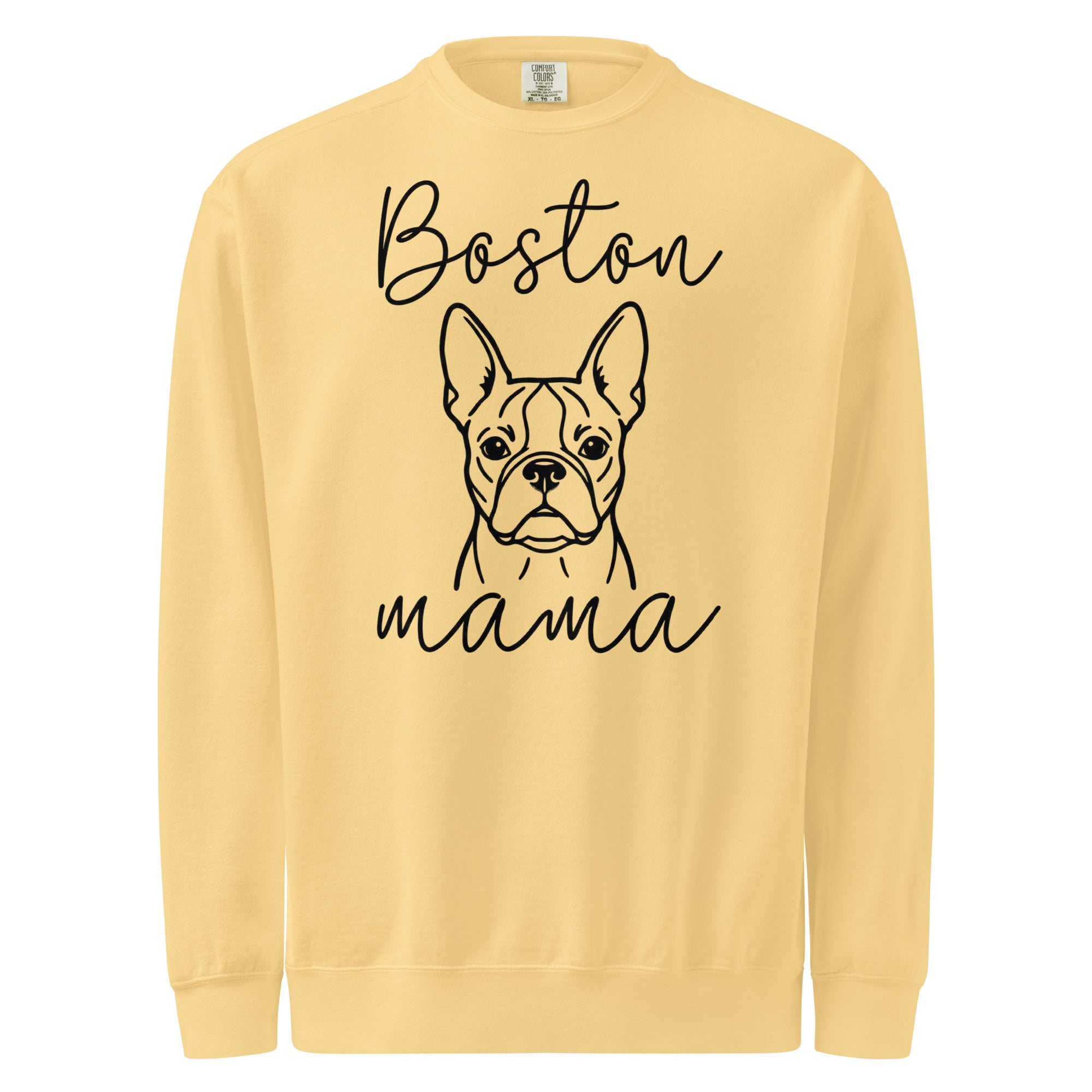 Boston Mama Mode Garment-Dyed Sweatshirt . Butter