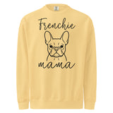 French Bulldog Frenchie Mama Mode Garment-dyed Sweatshirt . Butter