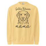 Golden Retriever Mama Mode Garment-dyed Sweatshirt . Butter