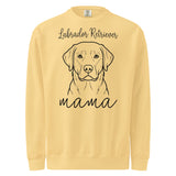 Labrador Retriever Mama Mode Unisex Garment-dyed Sweatshirt . Butter
