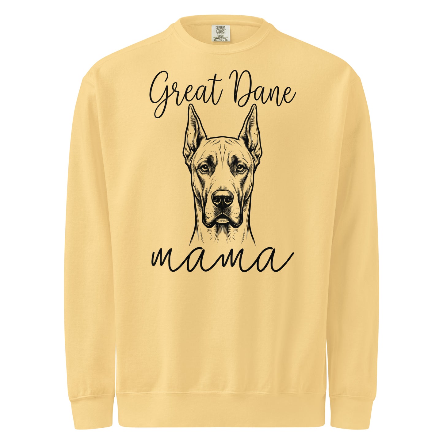 Great Dane Mama Mode Garment-dyed Sweatshirt . Butter