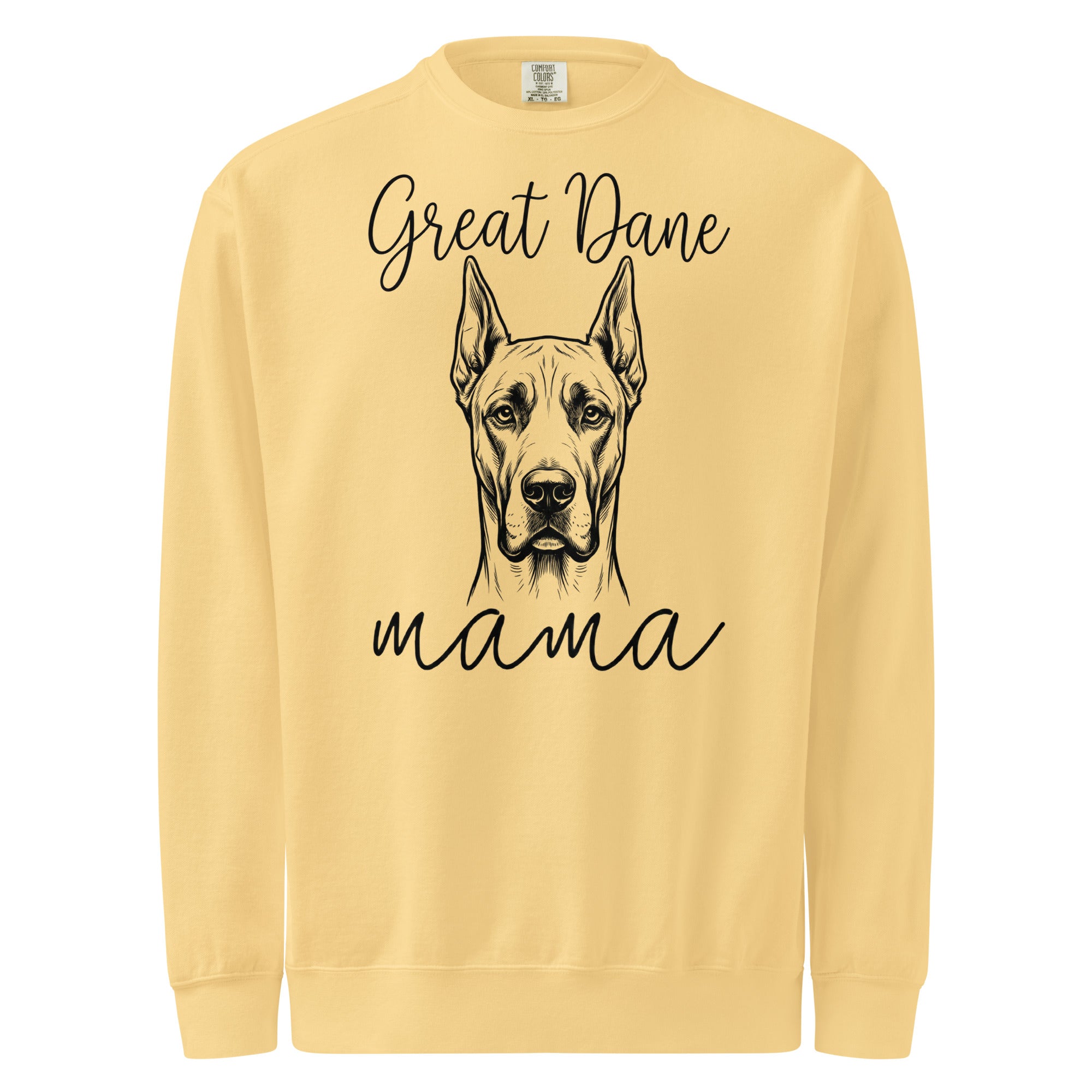 Great Dane Mama Mode Garment-dyed Sweatshirt . Butter