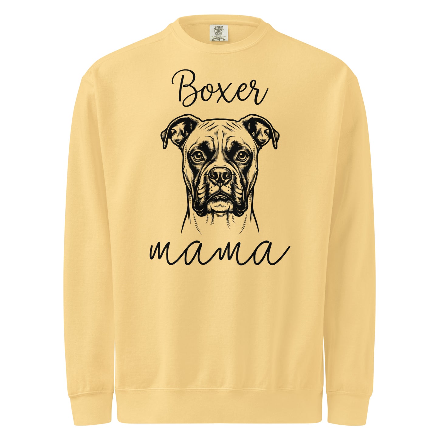 Boxer Mama Mode Garment-dyed Sweatshirt . Butter