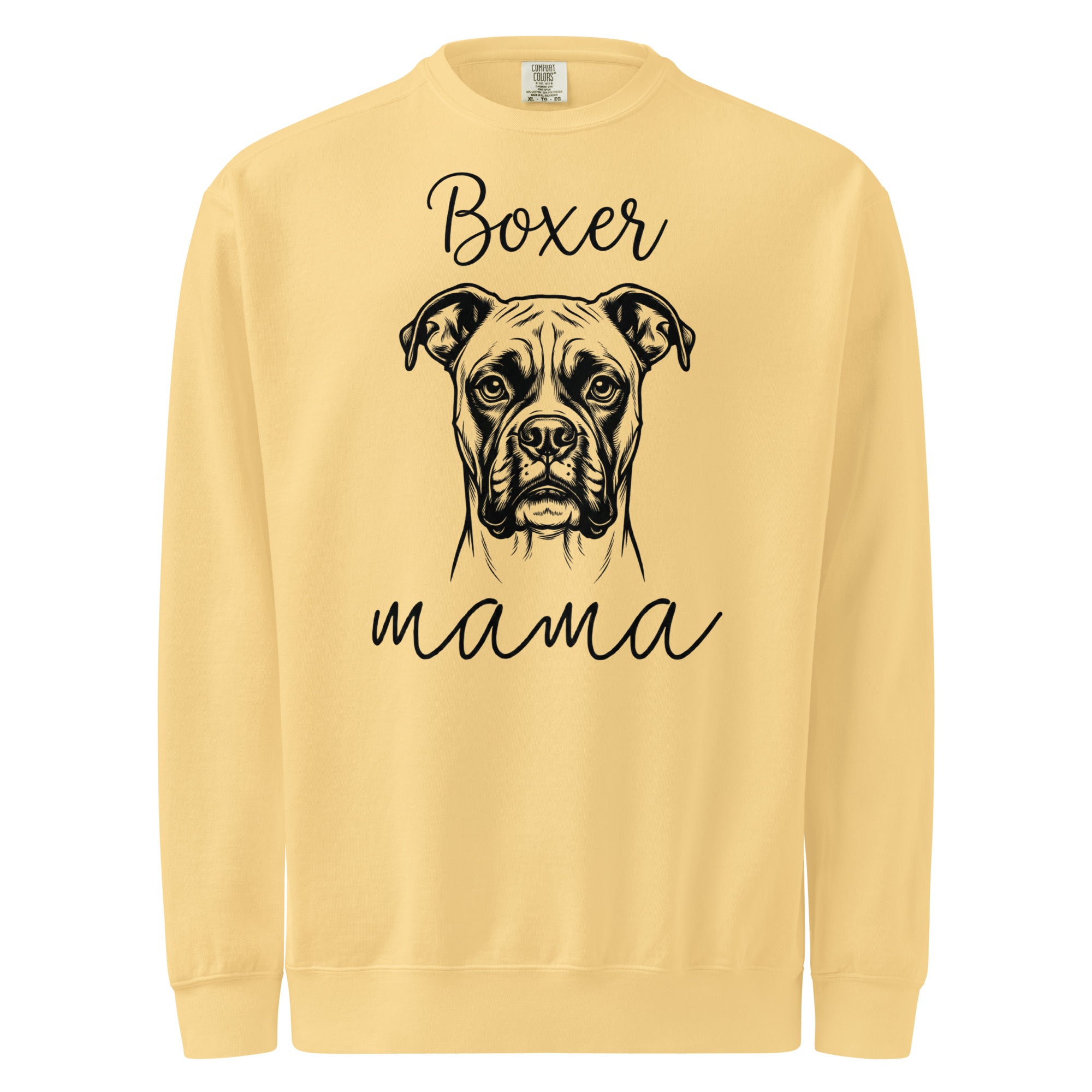 Boxer Mama Mode Garment-dyed Sweatshirt . Butter
