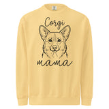 Corgi Mama Mode Garment-dyed Sweatshirt . Butter