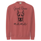 Great Dane Mama Mode Garment-dyed Sweatshirt . Crimson