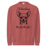 Chihuahua Mama Mode Garment-dyed Sweatshirt . Crimson