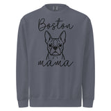 Boston Mama Mode Garment-Dyed Sweatshirt . Denim