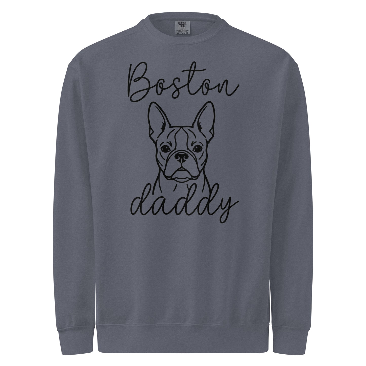 Boston Daddy Mode Garment-Dyed Sweatshirt . Denim