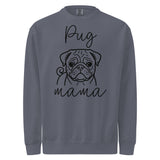 Pug Mama Mode Garment-dyed Sweatshirt . Denim