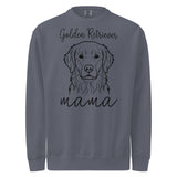 Golden Retriever Mama Mode Garment-dyed Sweatshirt . Denim