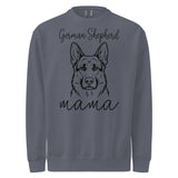 German Shepherd Mama Mode Garment-dyed Sweatshirt . Denim