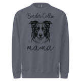 Border Collie Mama Mode Garment-dyed Sweatshirt . Denim