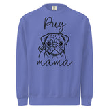 Pug Mama Mode Garment-dyed Sweatshirt . Flo Blue