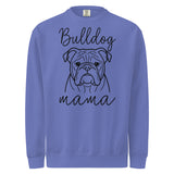 English Bulldog Mama Mode Garment-dyed Sweatshirt . Flo Blue