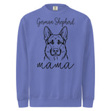 German Shepherd Mama Mode Garment-dyed Sweatshirt . Flo Blue