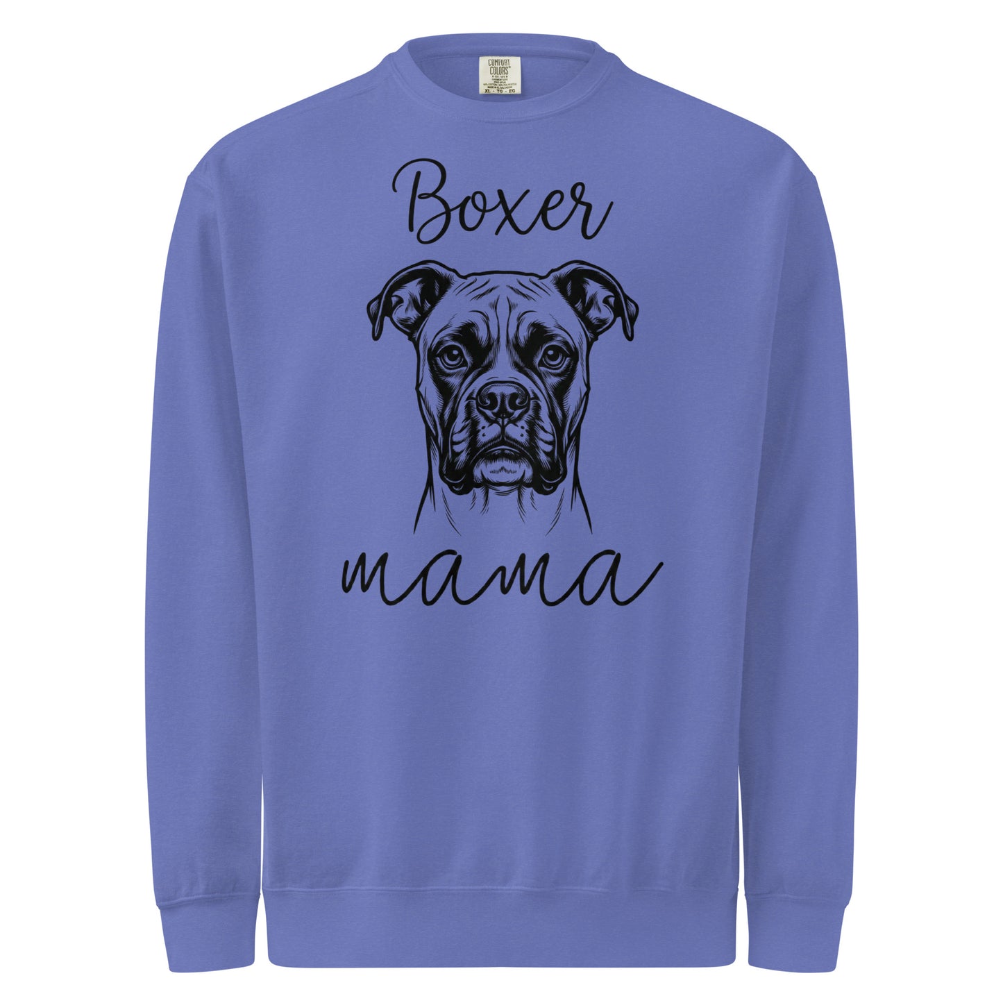 Boxer Mama Mode Garment-dyed Sweatshirt . Flo Blue
