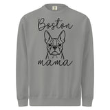 Boston Mama Mode Garment-Dyed Sweatshirt . Grey