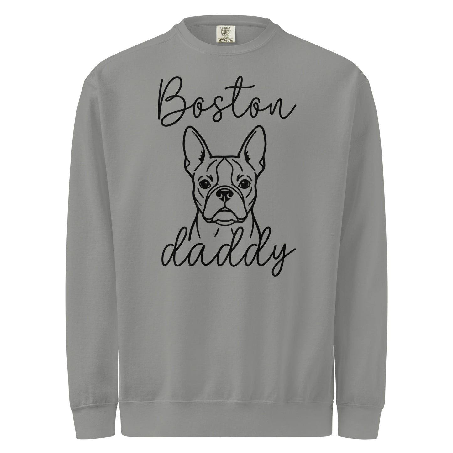 Boston Daddy Mode Garment-Dyed Sweatshirt . Grey