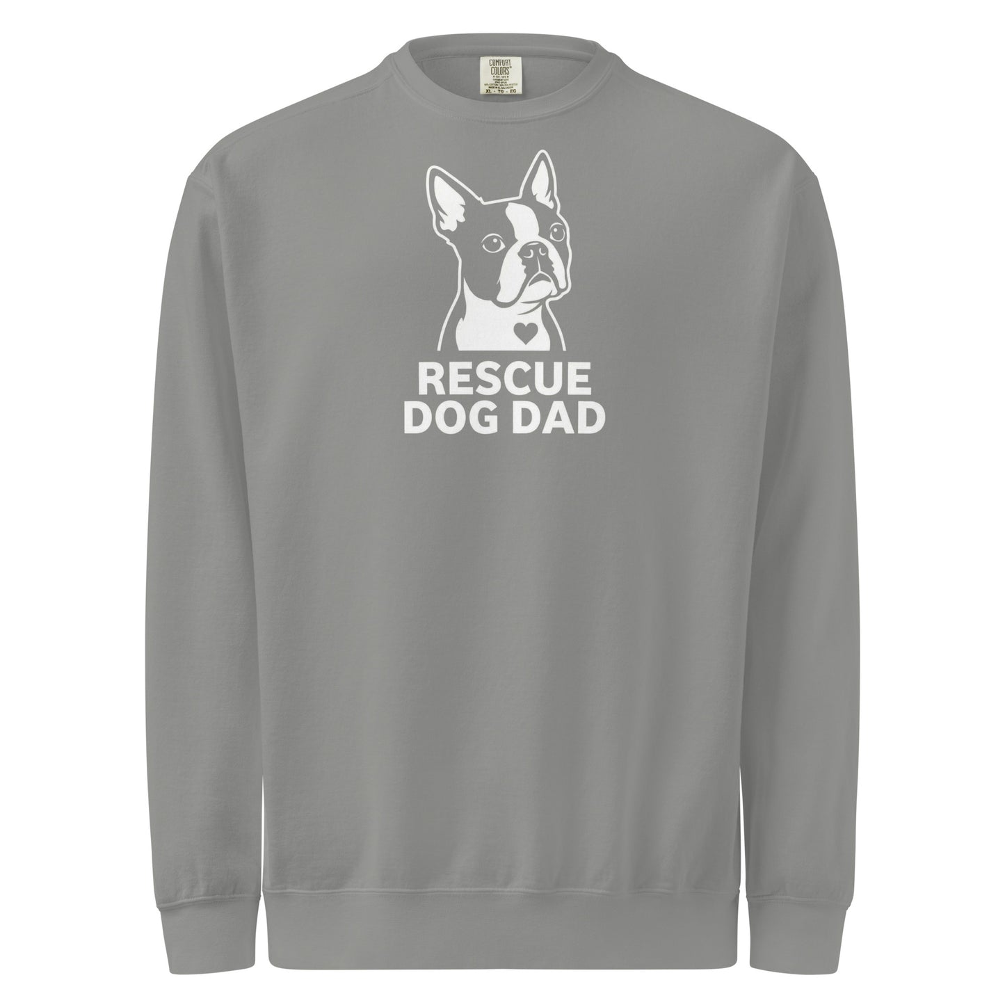 Rescue Dog Dad Garment-Dyed Sweatshirt . Grey