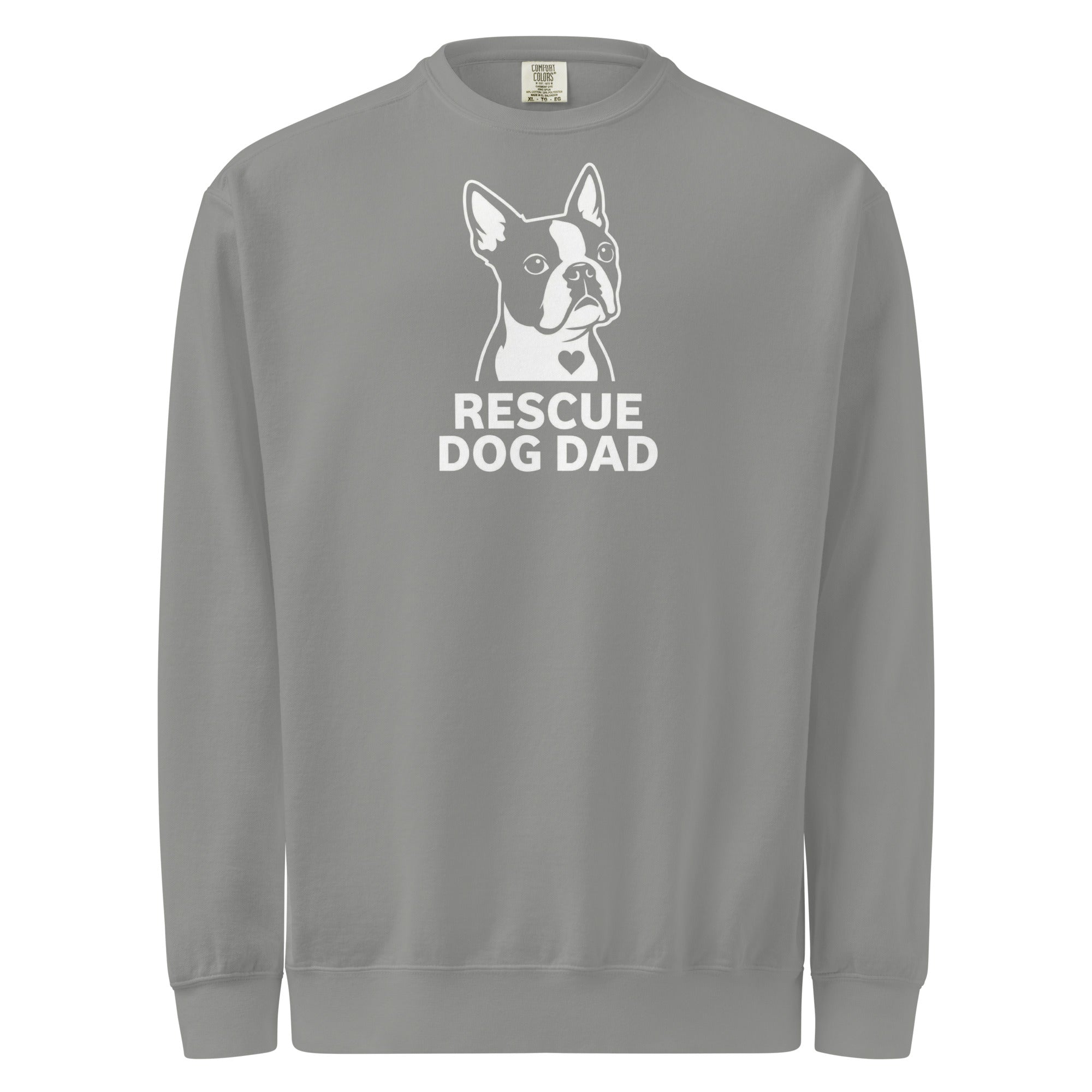Rescue Dog Dad Garment-Dyed Sweatshirt . Grey