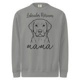 Labrador Retriever Mama Mode Unisex Garment-dyed Sweatshirt . Grey