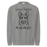 German Shepherd Mama Mode Garment-dyed Sweatshirt . Grey