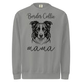 Border Collie Mama Mode Garment-dyed Sweatshirt . Grey